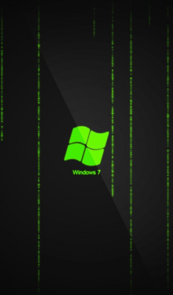 Кислотный логотип Windows, черный фон