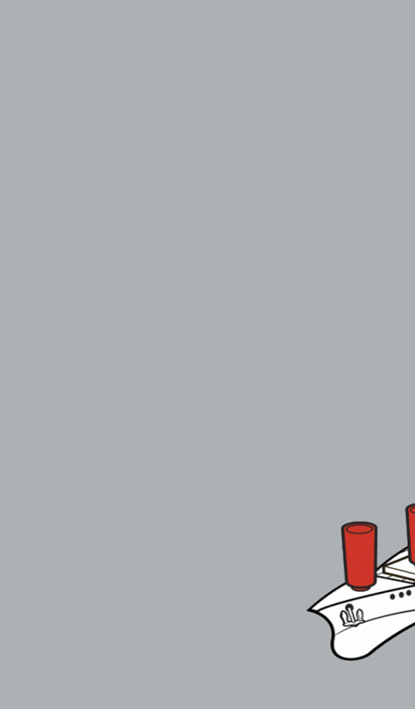 Самолет и корабль, серый фон