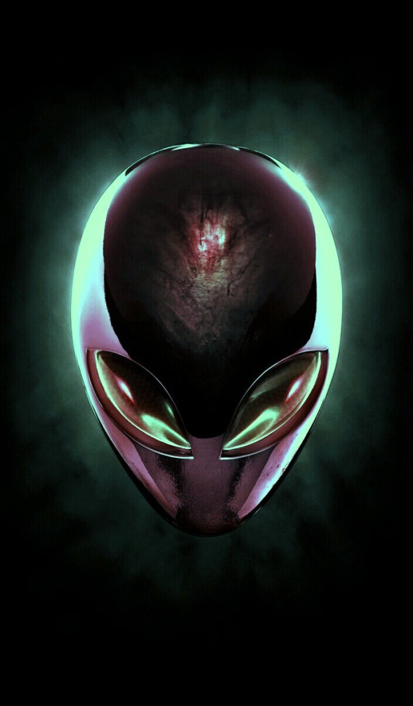 Коричневый инопланетянин, черный фон