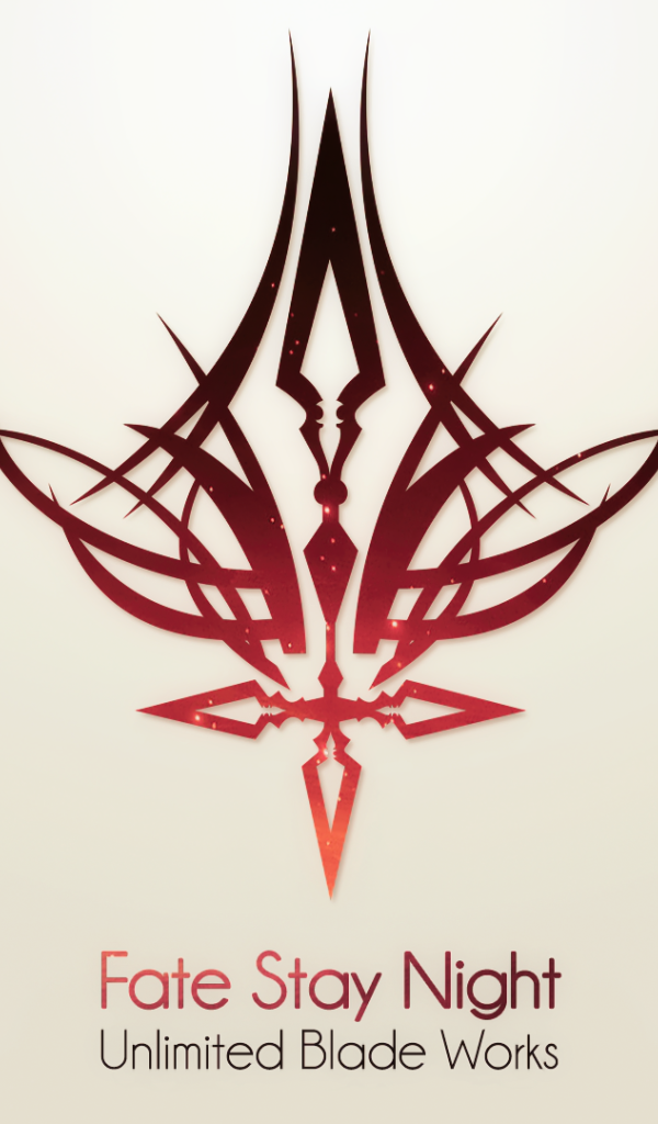 Символ аниме Ночь прибытия на сером фоне