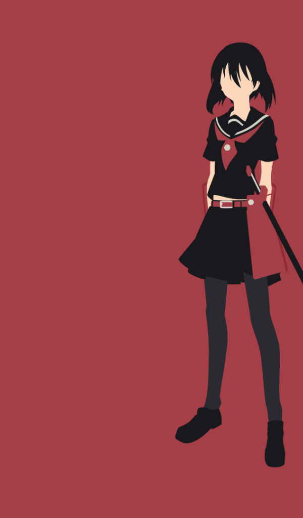 Персонаж аниме Akame ga Kill, красный фон