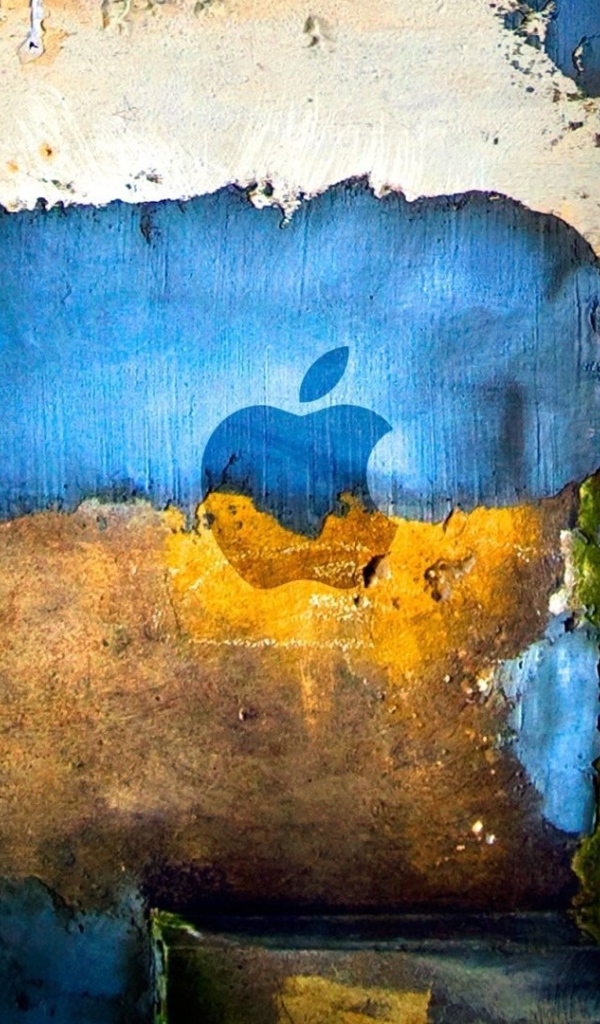 Логотип Эппл на раскрашенной стене