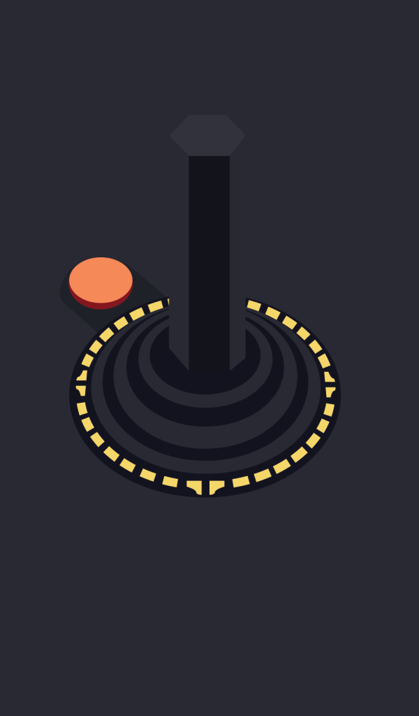 Джойстик Атари, черный фон