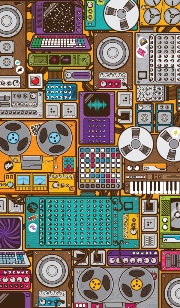 Фон из пленочных магнитофонов