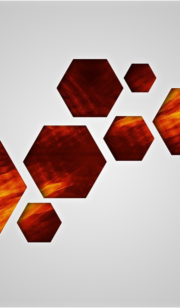 Фон из оранжевых шестиугольников