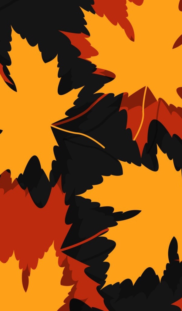 Фон из желтых кленовых листьев