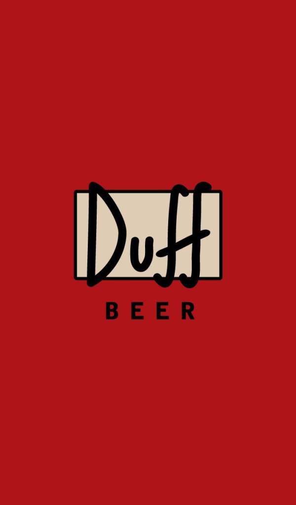 Пиво Дафф, Симпсоны красный фон