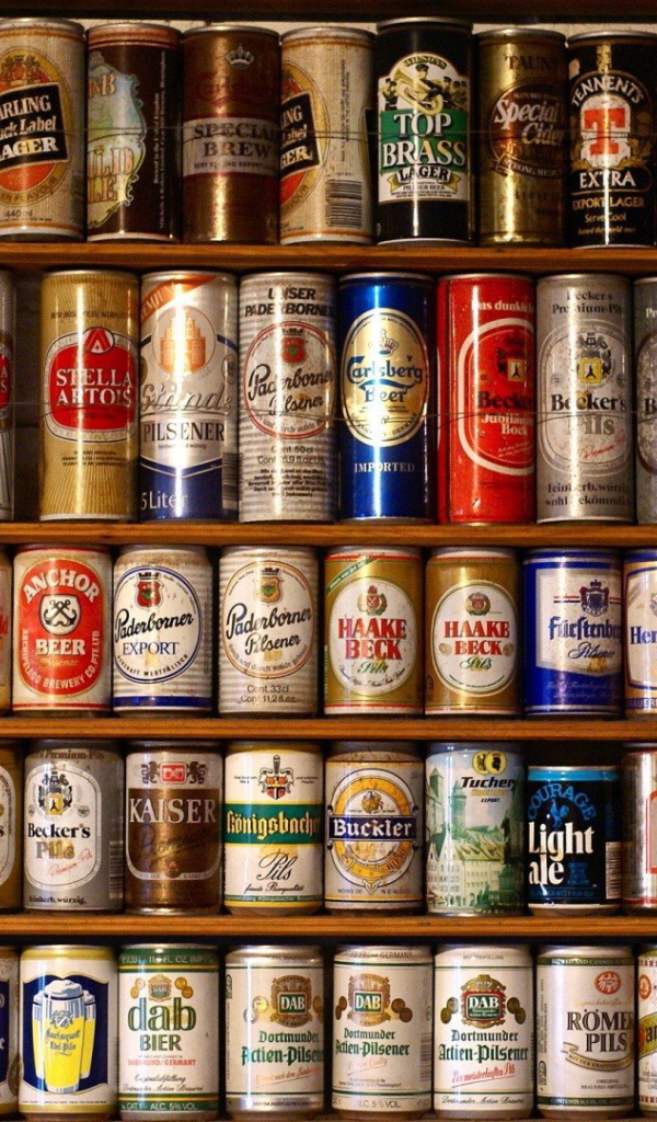 Пивная полка в магазине