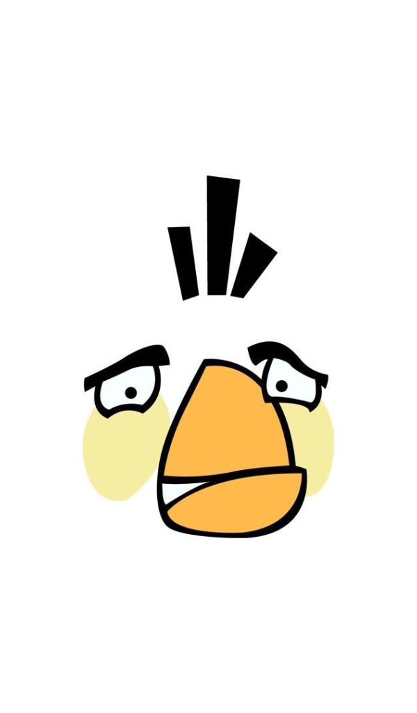 Птица Angry Birds, белый фон