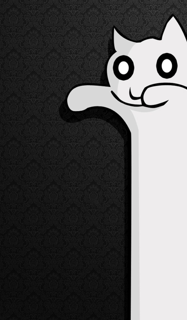 Белый и черный кот, фон