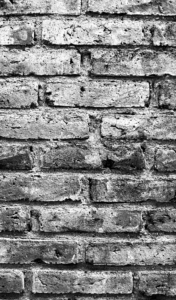 Черно белое фото кирпичной кладки
