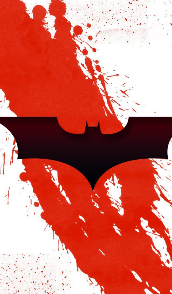 Черная летучая мышь на фоне крови