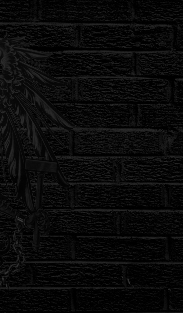 Черный герб Австрии на черном фоне