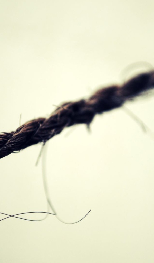 Черная веревка на белом фоне