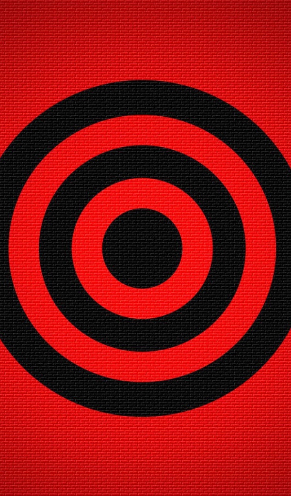 Черная мишень на красном фоне