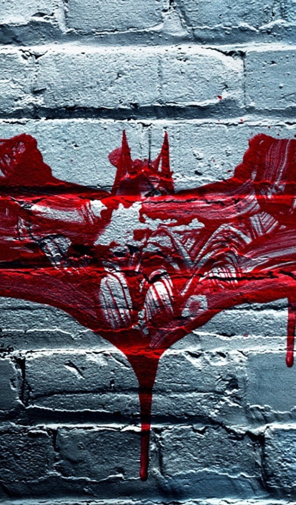 Кровавая летучая мышь на стене