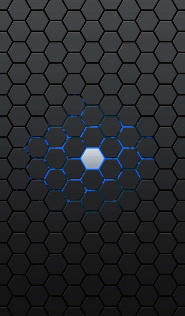 Голубая ячейка в черной структуре