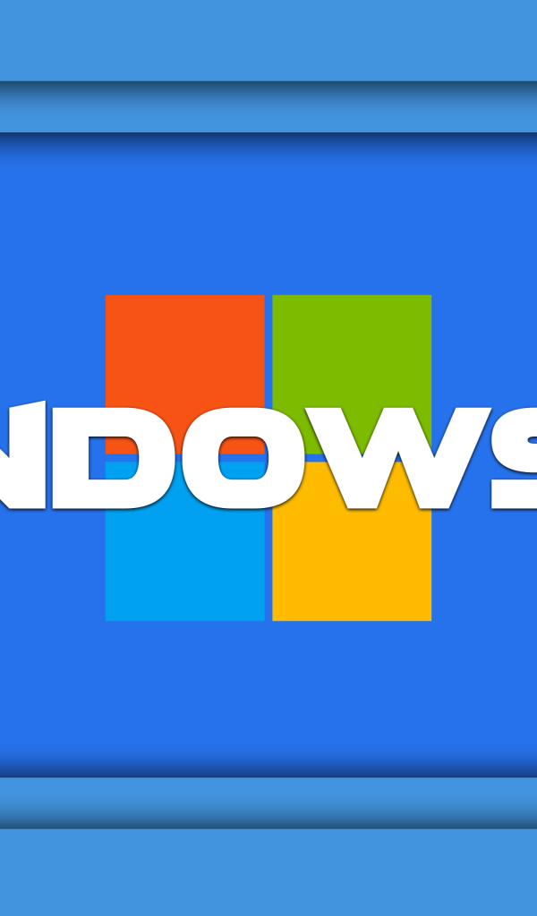 Голубой фон Windows 10 от Майкрософт