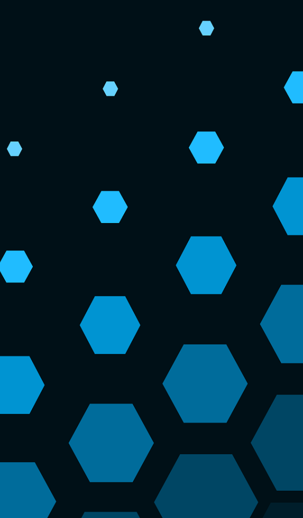 Голубые шестигранники на черном фоне