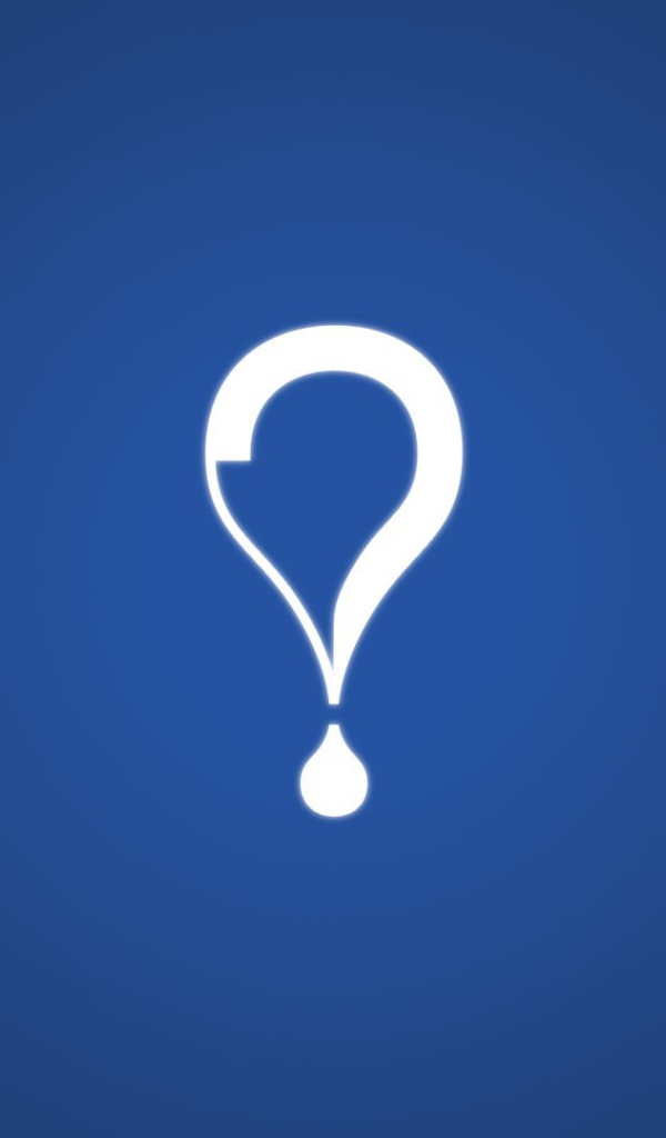 Жирный восклицательный знак, голубой фон