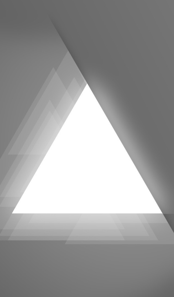 Светлый треугольник, серый фон