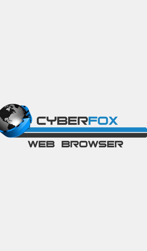 Браузер Cyberfox, голубой на белом фоне
