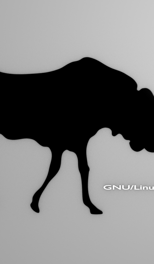 Бык и пингвин, фон Linux GNU