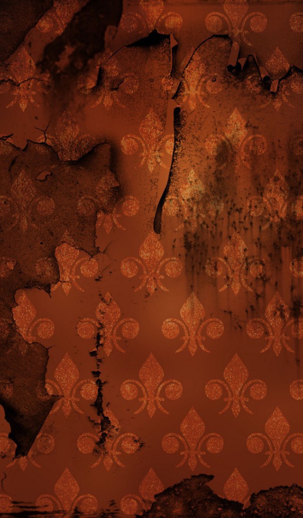 Обгоревшие коричневые обои