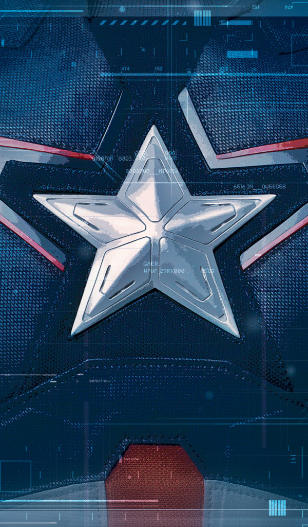 Капитан Америка, голубой фон Мстители