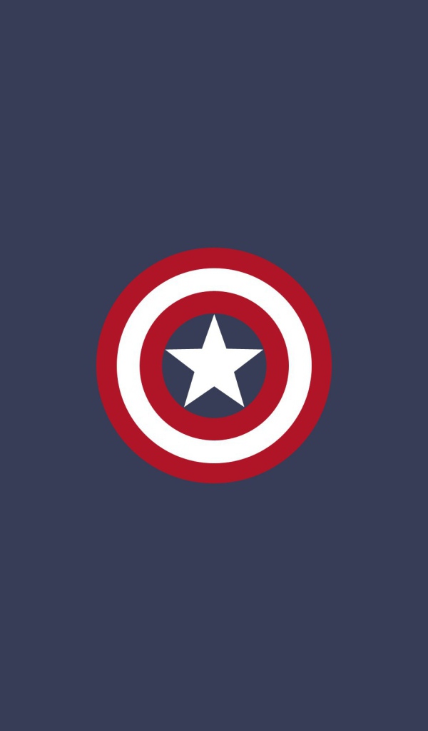 Щит Капитана Америка, серо голубой фон
