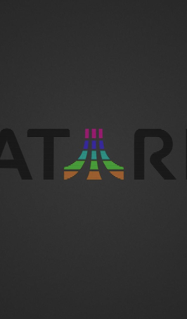 Надпись Atari, серый фон
