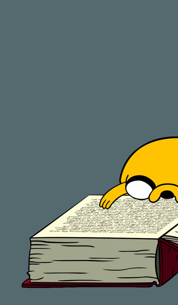 Герой мультфильма читает книгу