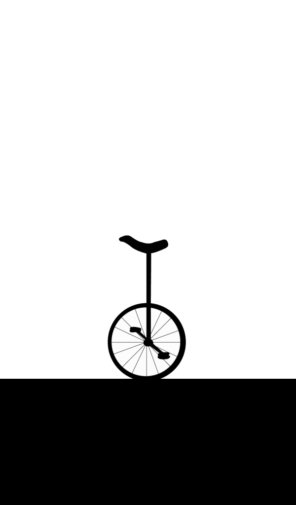 Цирковой велосипед, белый фон