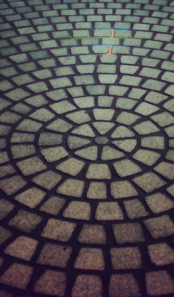 Брусчатка образует круг