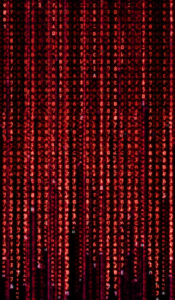 Код Матрицы, красный цвет