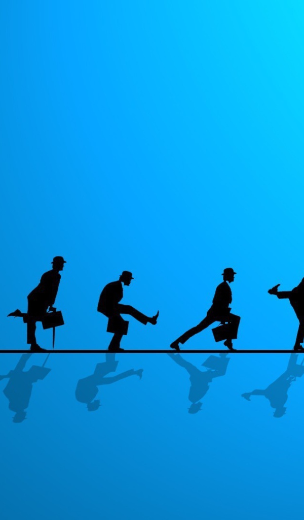 Комик группа Монти Пайтон, голубой фон