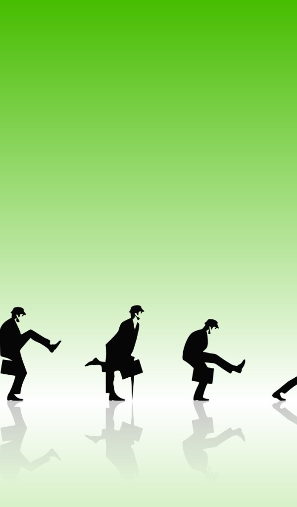 Комик группа Монти Пайтон, зеленый фон