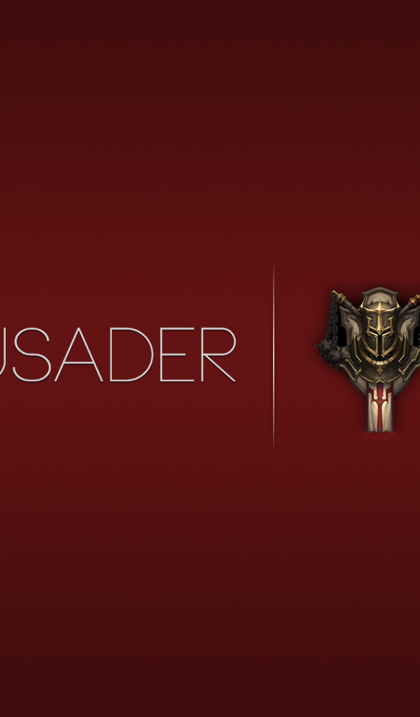 Крусадер из игры Diablo 3, красный фон