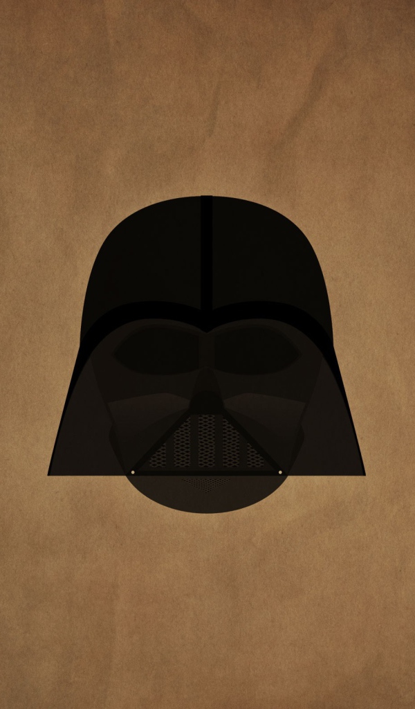 Маска Дарта Вейдера, коричневый фон