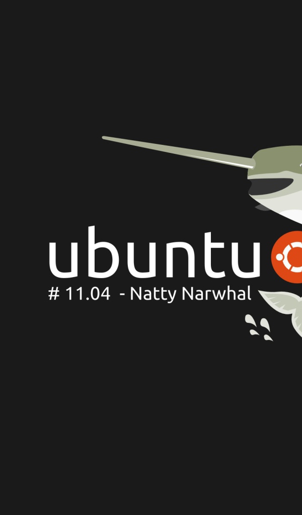 Дельфин нарвал, фон Ubuntu