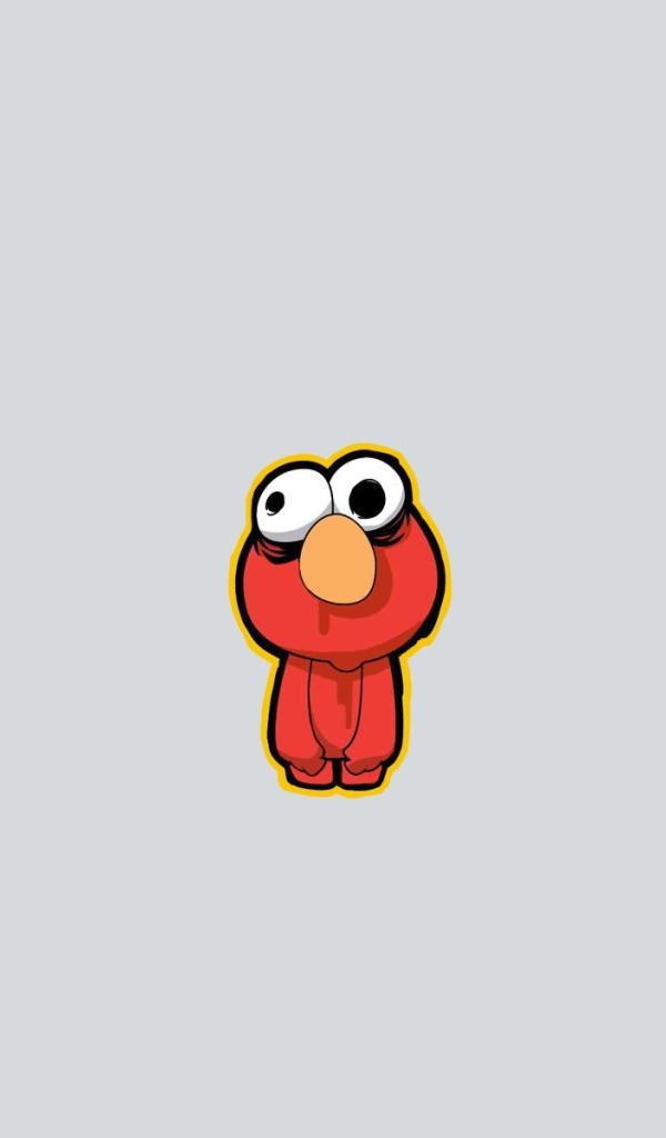 Эльмо из улицы Сезам, серый фон