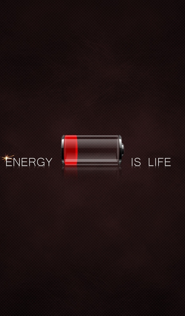 Энергия это жизнь, коричневый фон