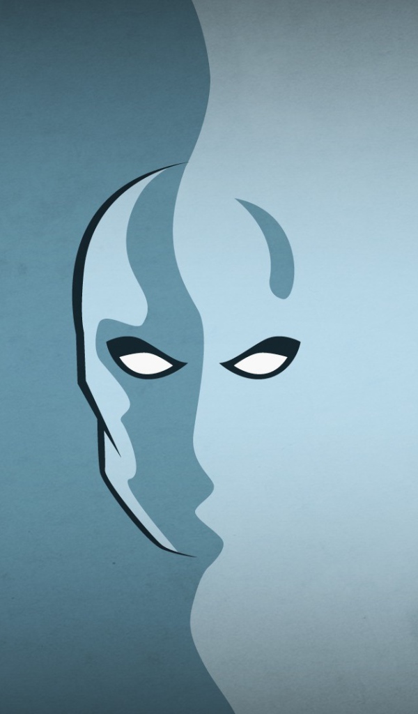 Лицо Серебряного Сёрфера, серый фон