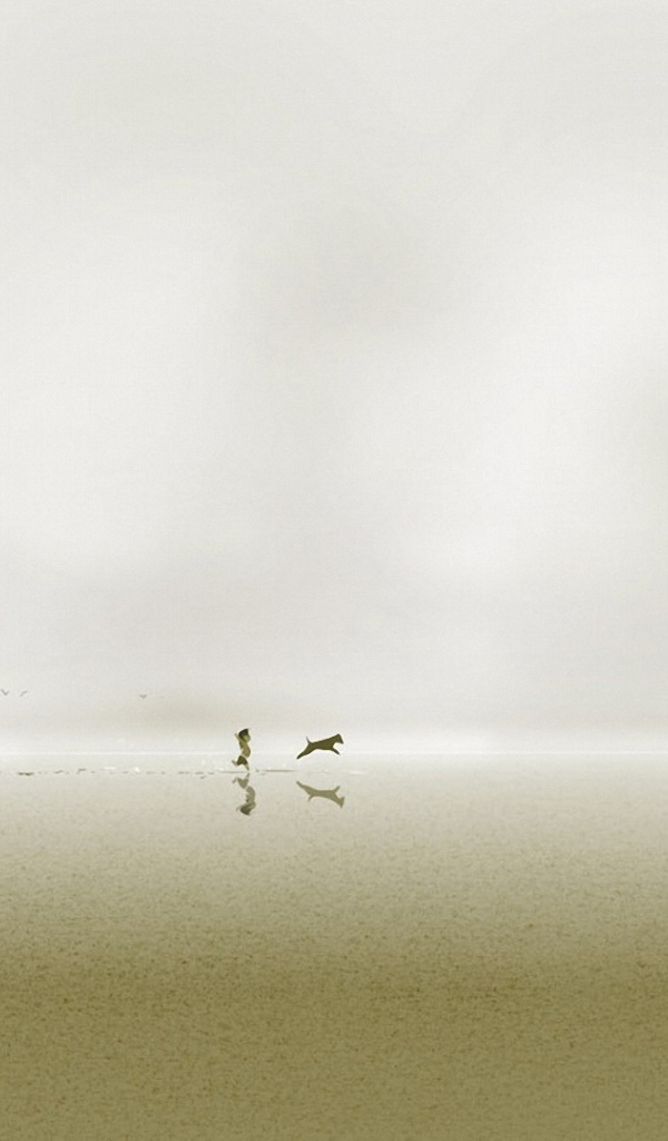 Семья с собакой на белом фоне