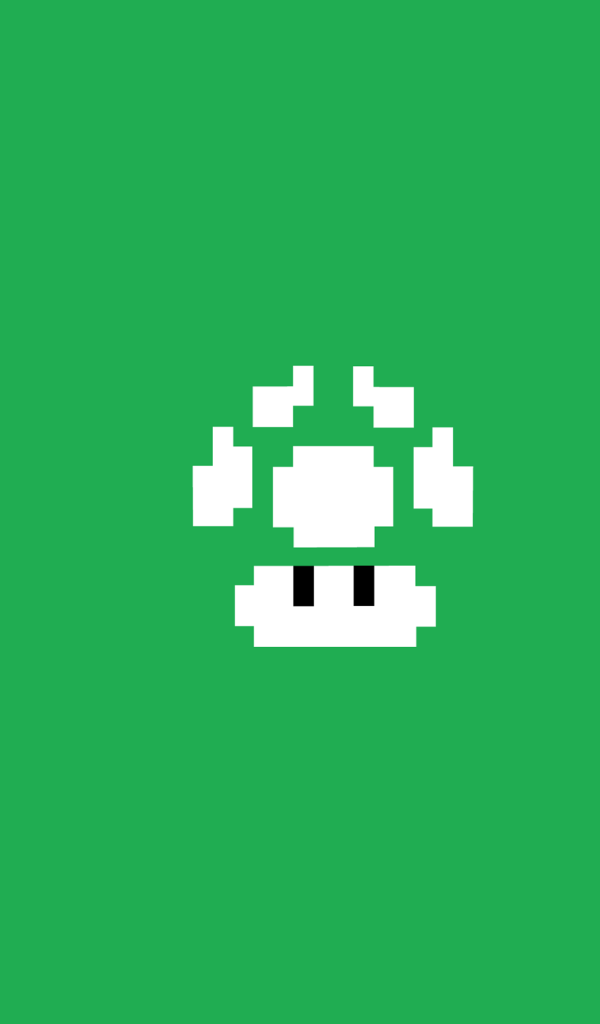 Фигурка на зеленом фоне, Super Mario Bros