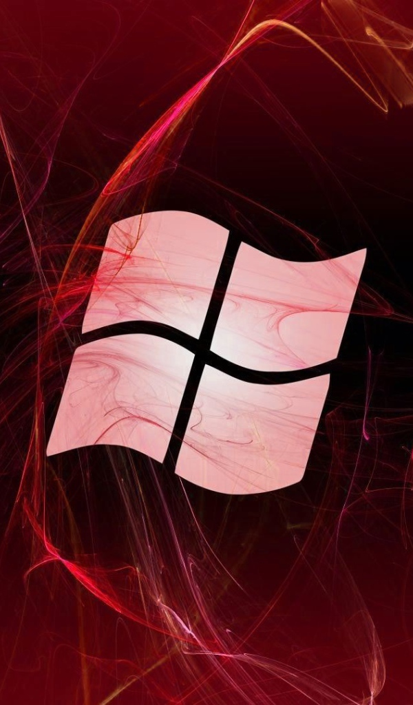 Флаг Windows, красный фон