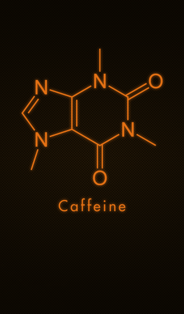 Формула кофе, коричневый фон