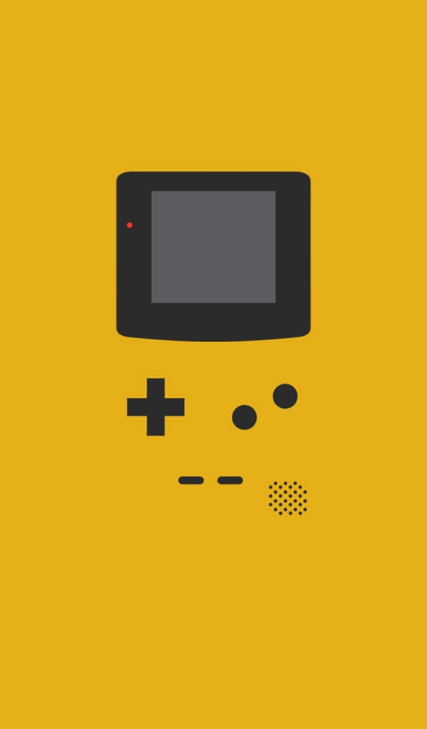 Игровая приставка, желтый фон