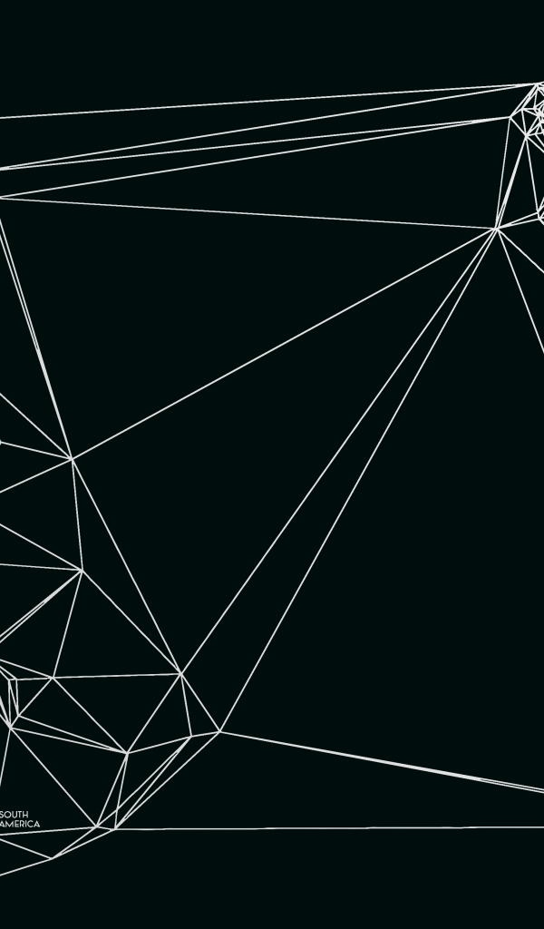 Геометрическая карта мира Nicholas Felton, черный фон