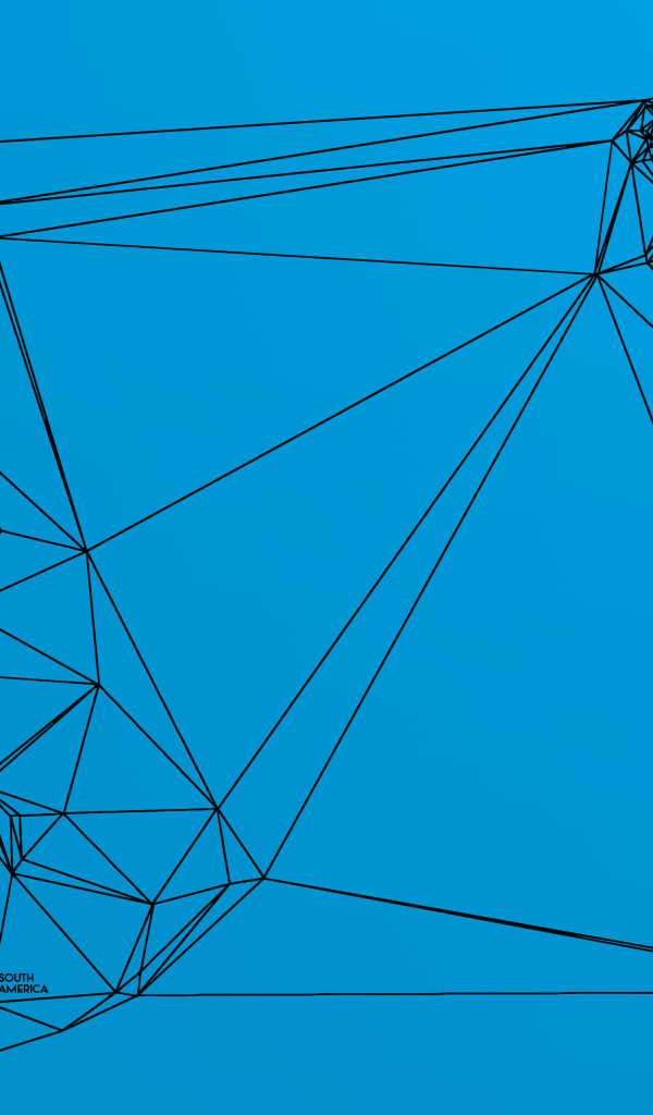 Геометрическая карта мира Nicholas Felton, голубой фон